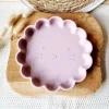 Assiette en Silicone Lion Ventouse Rose - Rammelaartje