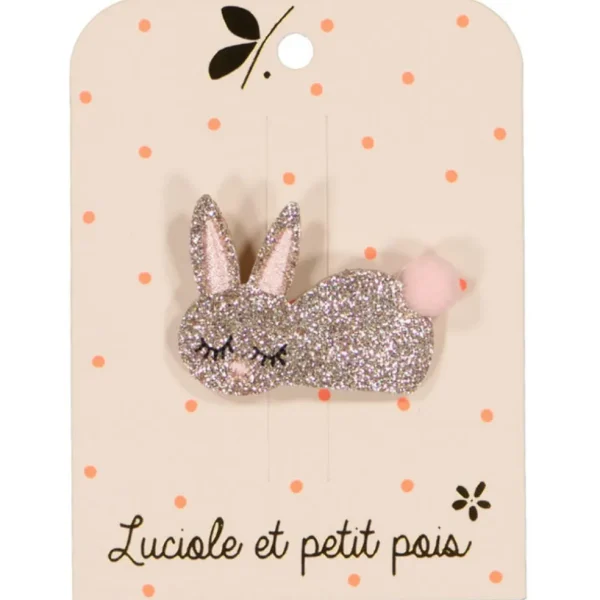 Barrette Lapin Glitter - Luciole et Petit Pois