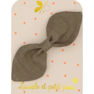 Barrette Nœud Kaki - Luciole et Petit Pois