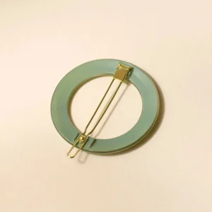 Barrette Ronde vert d'Eau - Bachca