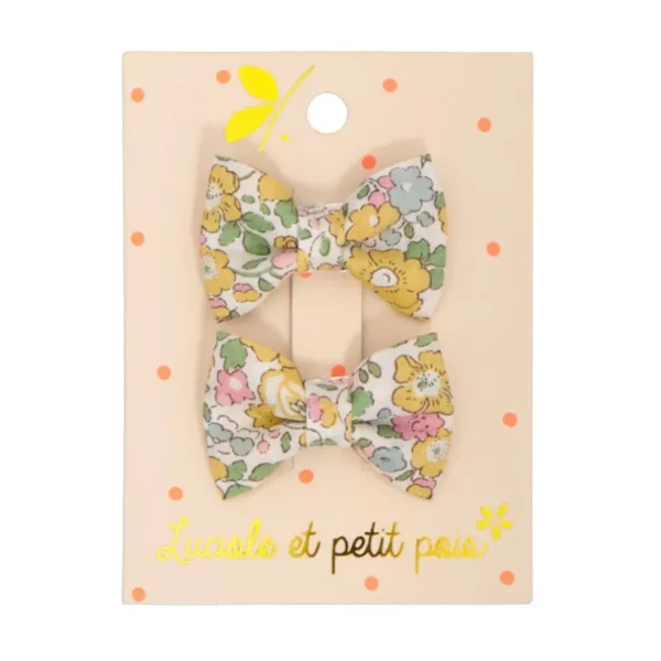 Barrettes Mini Papillon Lemon - Luciole et Petit Pois