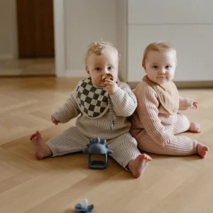 Bavoirs Vert et Damiers - Mushie