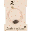 Bracelet Cordon Elastique Rose Nuage - Luciole et Petit Pois