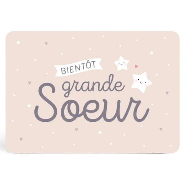 Carte Bientôt Grande Soeur Zü