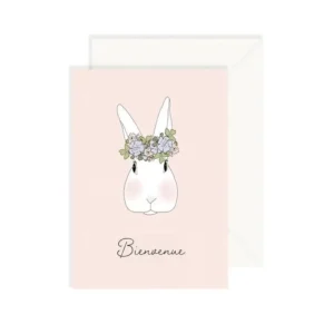 Carte Bienvenue Lapin Fille - My Lovely Thing