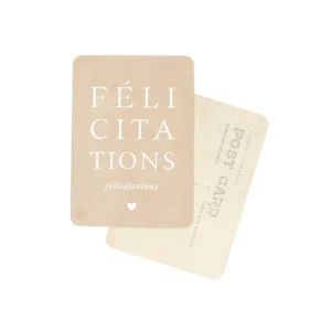 Carte Félicitations Beige - Cinqmai