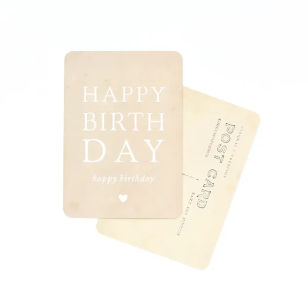 Carte Happy Birthday Beige - Cinqmai