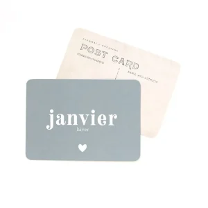 Carte Janvier Cinq Mai