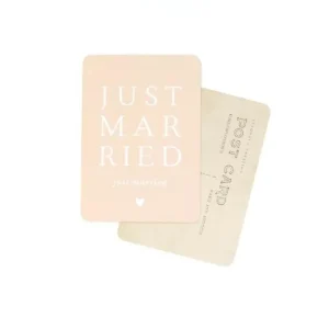 Carte Just Married Rose - Cinqmai