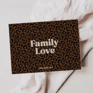 Carte Léopard "Family Love" - Mon Petit Léon