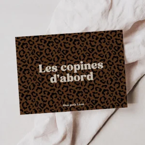 Carte Léopard "Les Copines d'Abord" - Mon Petit Léon