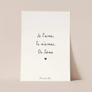 Carte "Je t'aime, On Sème" - Mon Petit Léon