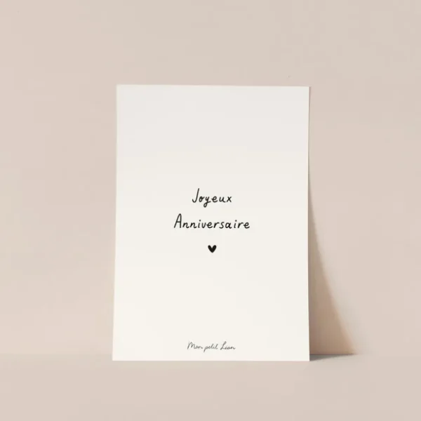 Carte "Joyeux Anniversaire" - Mon Petit Léon