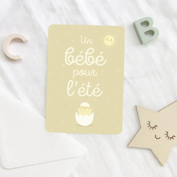 Carte Un Bébé Pour L'Été Zü