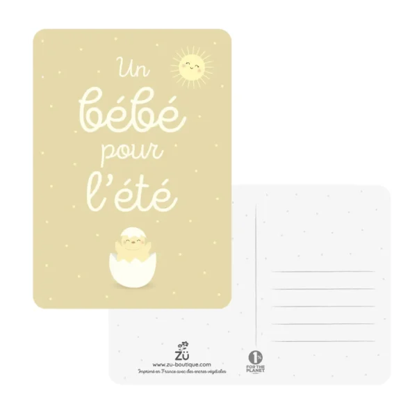 Carte Un Bébé Pour L'Été Zü