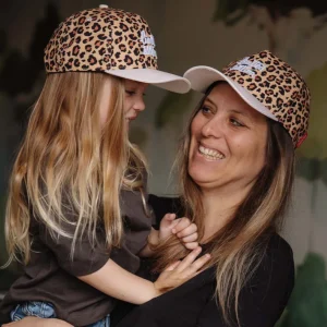 Casquette Mums Léopard Rayé Écru - Hello Hossy