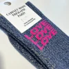Chaussette "Love Love Love" Argenté - Cabinet Mode Thérapie