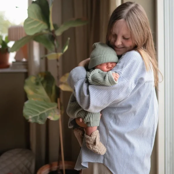 chaussons Bébé Sherpa Beige - Mushie