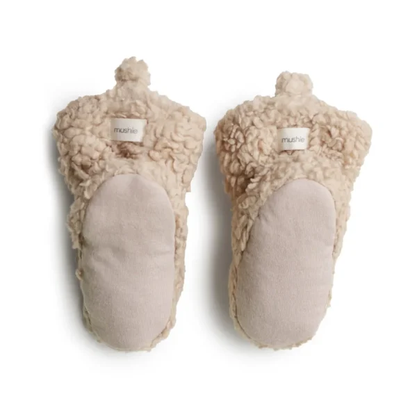 chaussons Bébé Sherpa Beige - Mushie