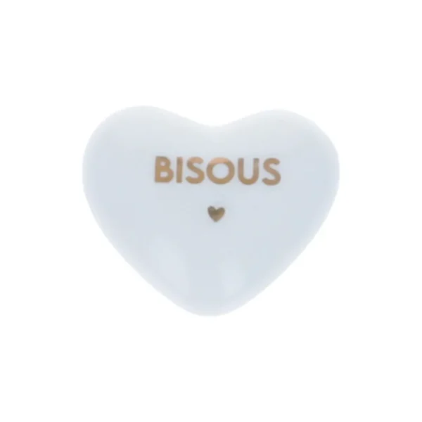 Coeur Porcelaine "Bisous" - Atelier Jasmin