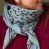 Foulard Laine Léopard Acier - Gabrielle Paris