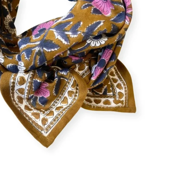 Foulard Latika Cœur Tapenade - Apaches Collections