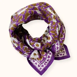 Foulard Latika Cœur Violet - Apaches Collections