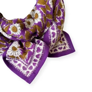 Foulard Latika Cœur Violet - Apaches Collections