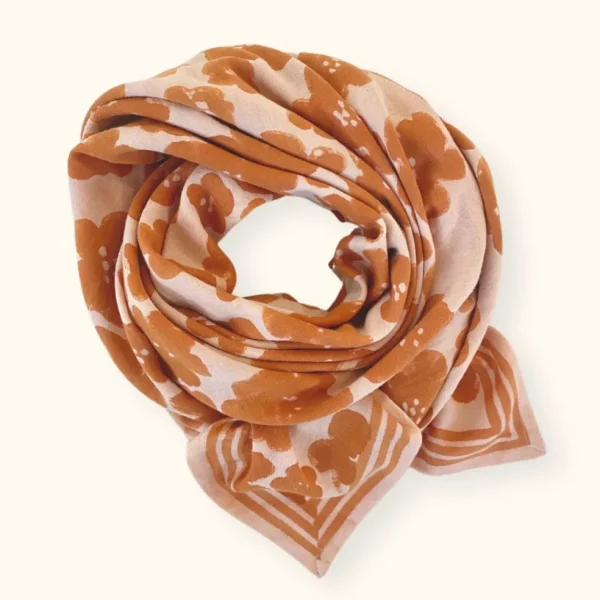 Foulard Latika Flora Bold Orange - Apaches Collections