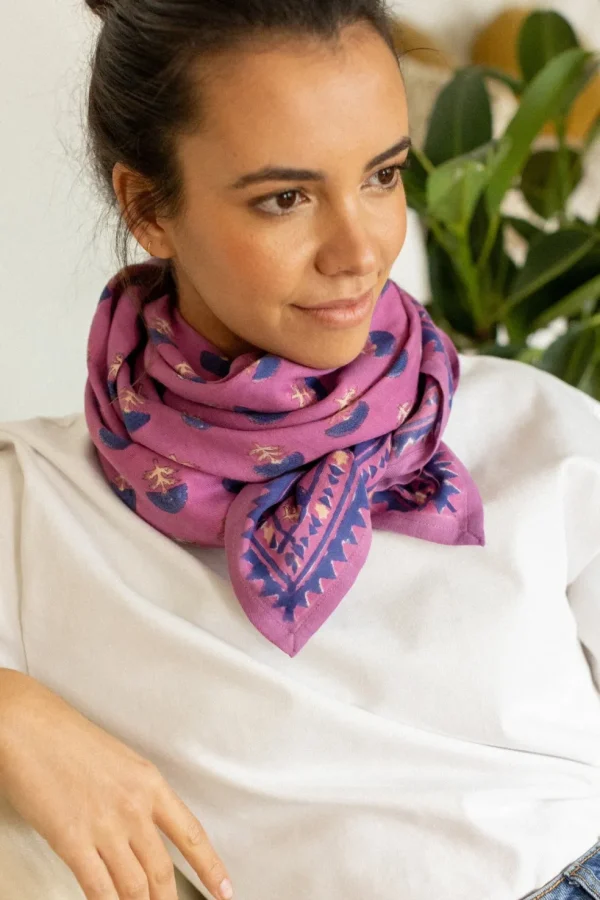 Foulard Latika Florets Fushia - Apaches Collections