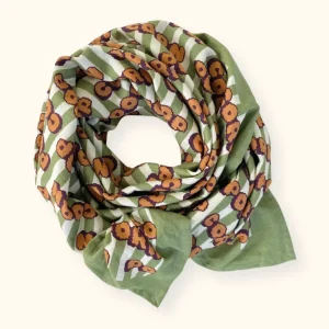 Foulard Latika Pop Corn Olive - Apaches Collections