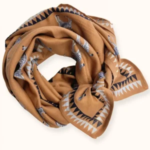 Foulard Latika Zèbre Chocolat - Apaches Collections