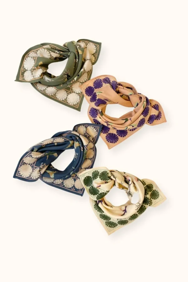 Foulard Manika Cerisier Eucalyptus - Apaches Collections