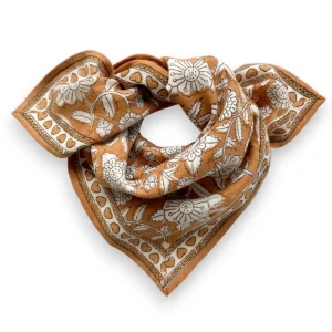 Foulard Manika Coeurs Châtaigne - Apaches Collections