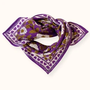 Foulard Manika Cœur Violet - Apaches Collections