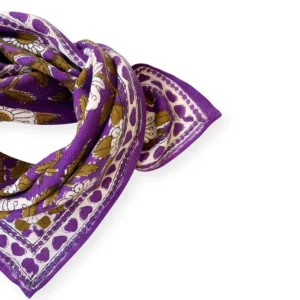 Foulard Manika Cœur Violet - Apaches Collections