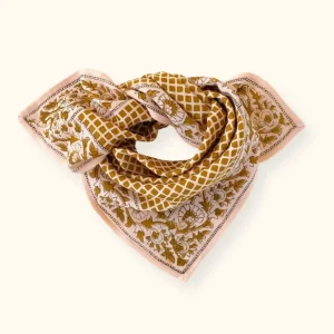 Foulard Manika Mosaïc Tobacco - Apaches Collections