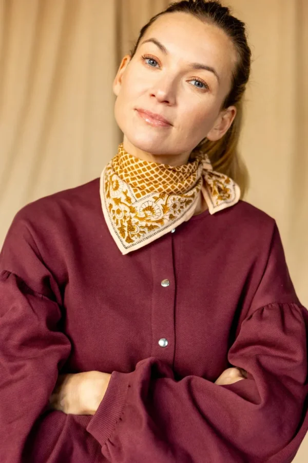 Foulard Manika Mosaïc Tobacco - Apaches Collections