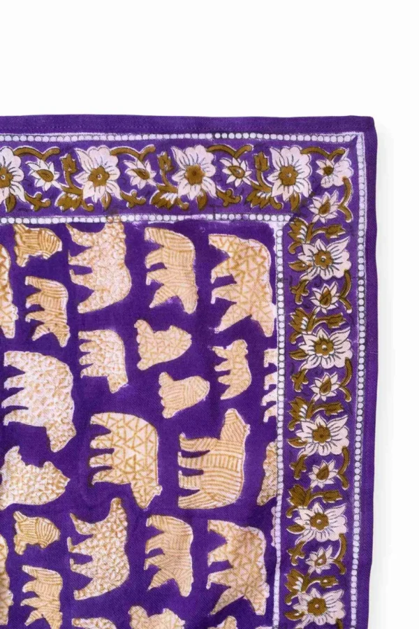 Foulard Manika Ours Violet - Apaches Collections