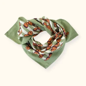 Foulard Manika Pop Corn Olive - Apaches Collections