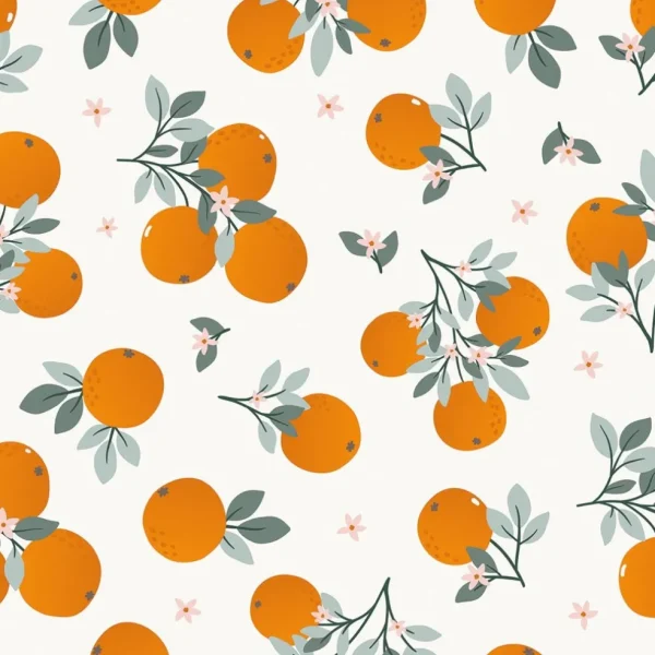 Papier Peint Louise Oranges - Lilipinso