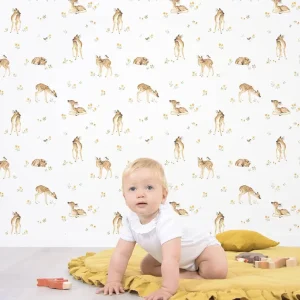 Papier Peint Vintage Faons - Lilipinso