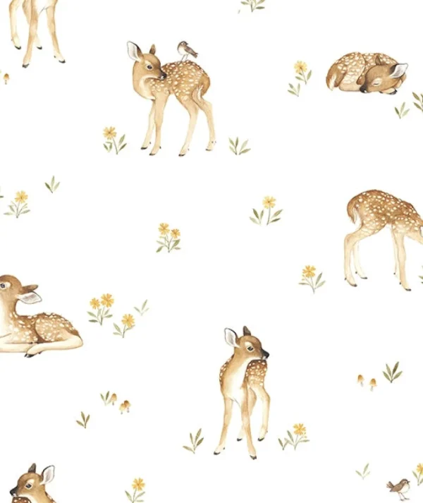 Papier Peint Vintage Faons - Lilipinso