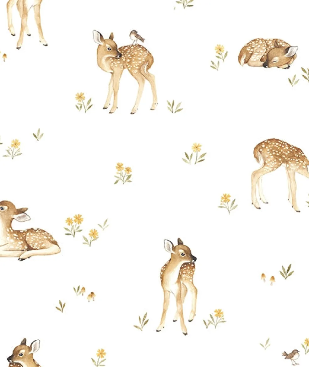 Papier Peint Vintage Faons - Lilipinso