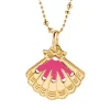 Pendentif Amulette Coquillage Or Rose Fluo - Camille Enrico