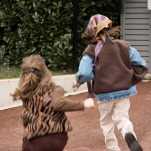 Petit Foulard en Laine Zebra Violet - Gabrielle x Horty