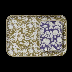 Plateau Bohème à Fleurs Tiny Violine - Bonheur du Jour