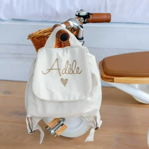 Sac à Dos Personnalisable Lin Beige - Oh la la Paris