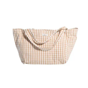 Sac à Mains Vichy Camel - Gabrielle Paris