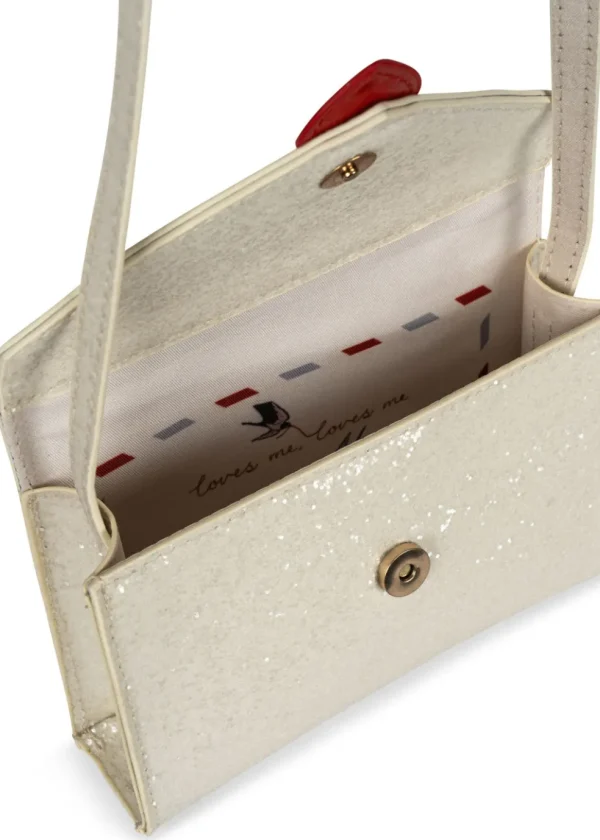 Sac Lettre d'Amour Paillettes Crème - Konges Slojd